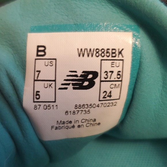 New Balance Women Size 7 Sneakers Black Lace Up Athletic Yoga Shoes WW885BK Rare - Picture 4 of 14